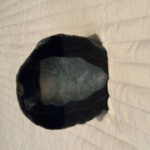 Huge Blue Agate Candle Holder